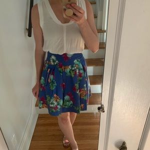 Anthropologie High-waist Floral Skirt